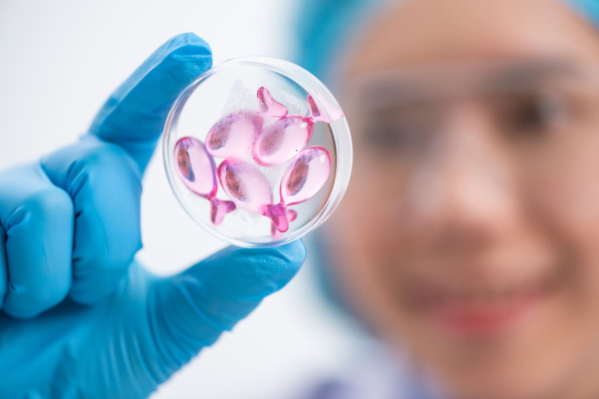 sperm hücrelerini inceleyen biyolog