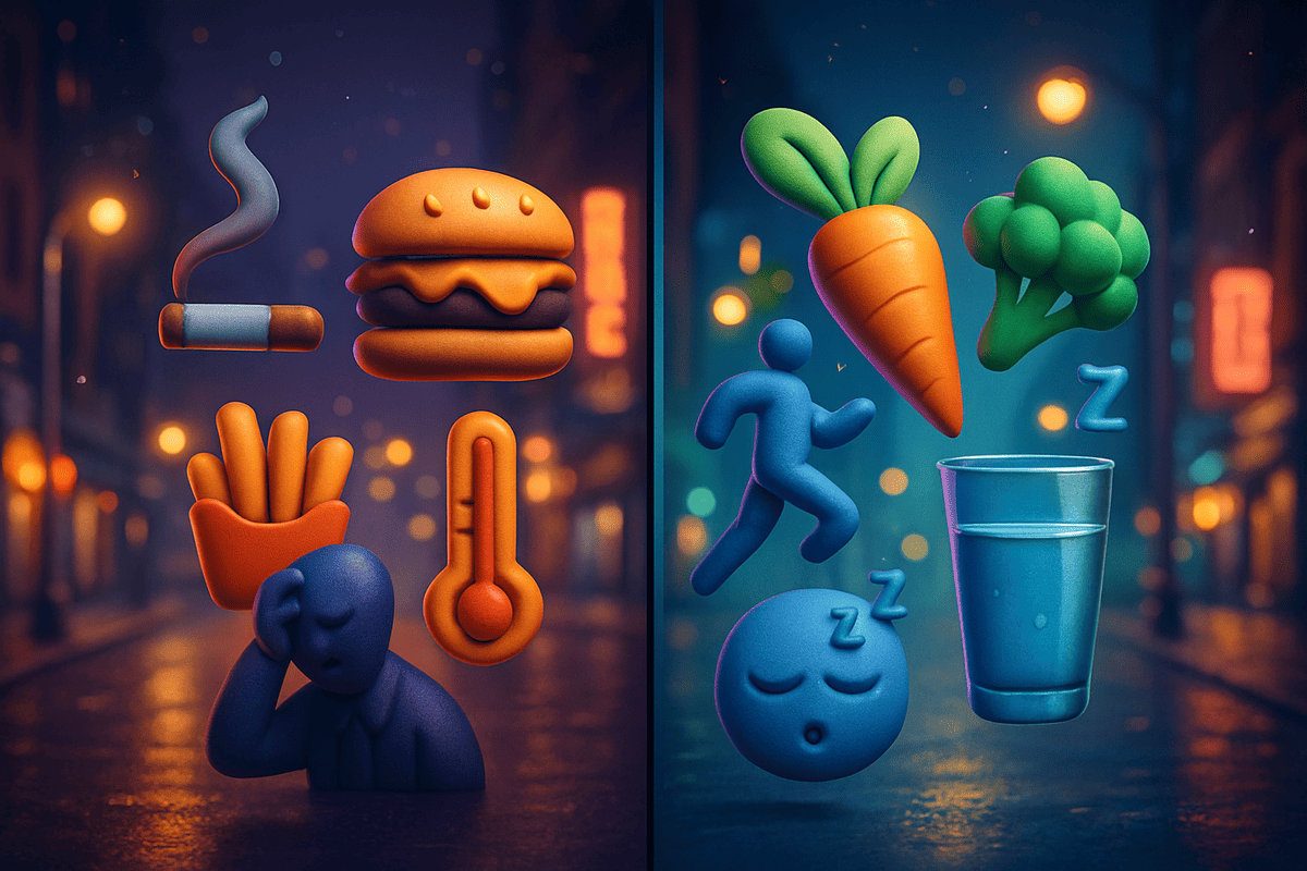 sağlıklı ve kaliteli sperm sahibi olmanın altında yatan iyi alışkanlıklar ve bunun tam tersine neden olan kötü alışkanlıkların karşılaştırması